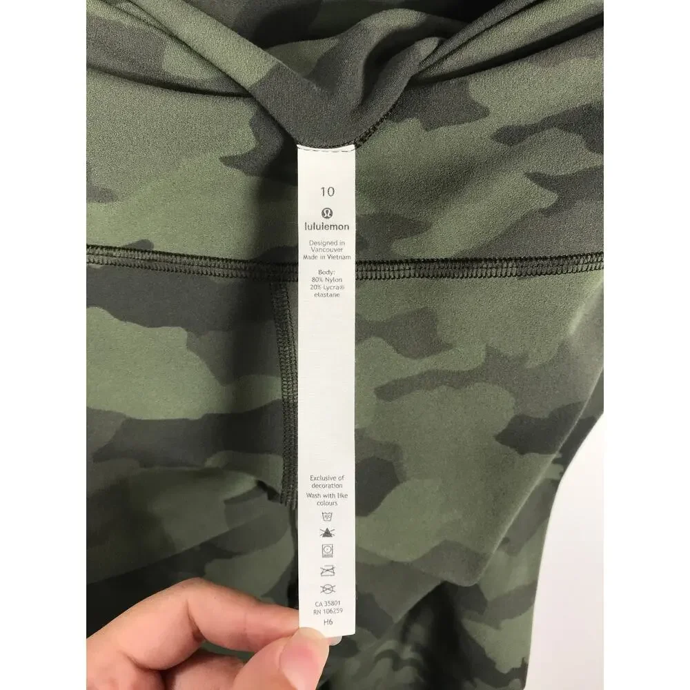Lululemon Women's 10 Align High Rise Pant 25" Green Camo Leggings Athletic Yoga - Picture 5 of 10